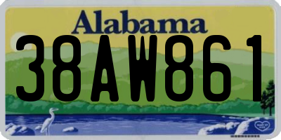 AL license plate 38AW861