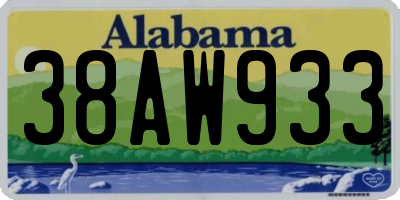AL license plate 38AW933