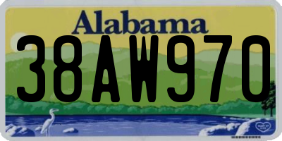 AL license plate 38AW970