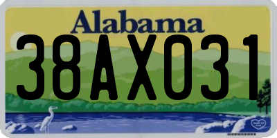 AL license plate 38AX031