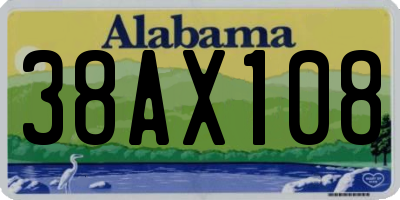 AL license plate 38AX108