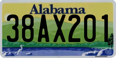 AL license plate 38AX201