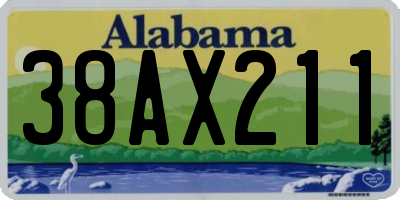 AL license plate 38AX211