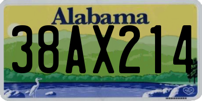 AL license plate 38AX214