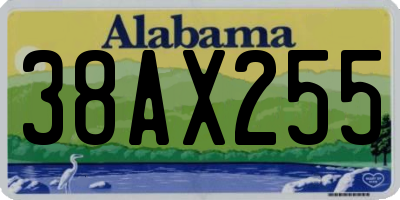 AL license plate 38AX255