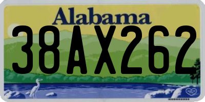 AL license plate 38AX262