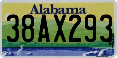AL license plate 38AX293