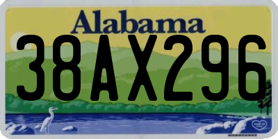 AL license plate 38AX296