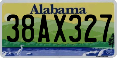 AL license plate 38AX327