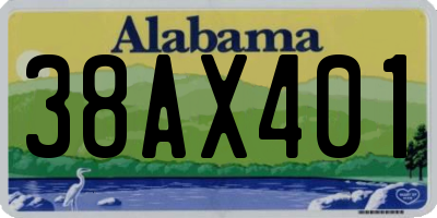 AL license plate 38AX401