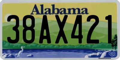 AL license plate 38AX421