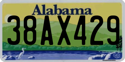 AL license plate 38AX429