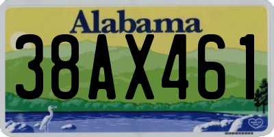 AL license plate 38AX461