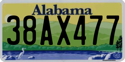 AL license plate 38AX477