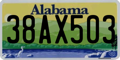 AL license plate 38AX503