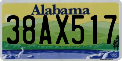 AL license plate 38AX517