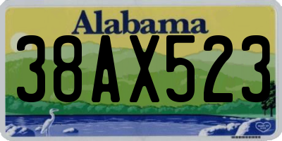 AL license plate 38AX523