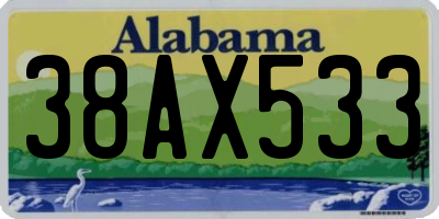 AL license plate 38AX533