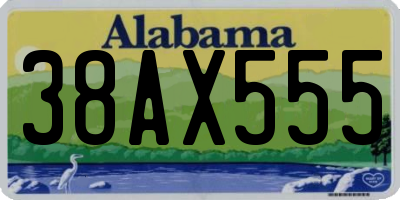 AL license plate 38AX555