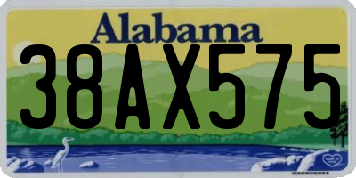 AL license plate 38AX575