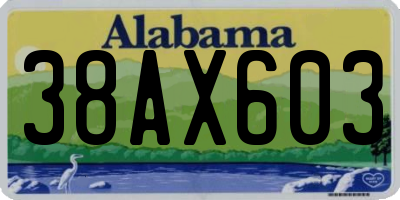AL license plate 38AX603