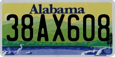 AL license plate 38AX608