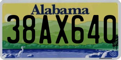 AL license plate 38AX640