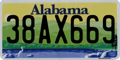 AL license plate 38AX669