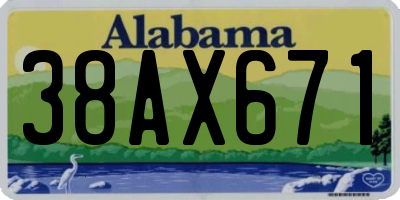 AL license plate 38AX671