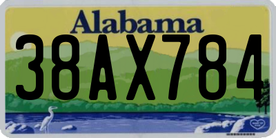 AL license plate 38AX784