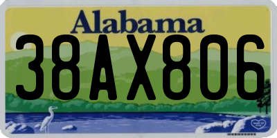 AL license plate 38AX806