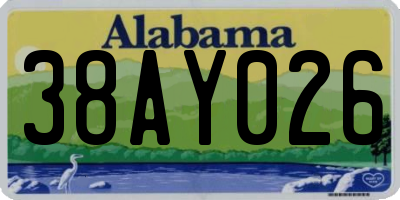AL license plate 38AY026
