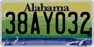 AL license plate 38AY032