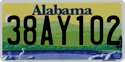 AL license plate 38AY102