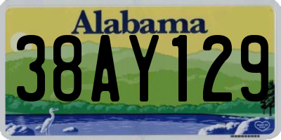 AL license plate 38AY129