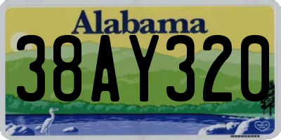 AL license plate 38AY320
