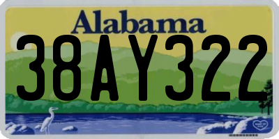 AL license plate 38AY322