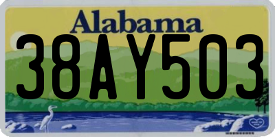 AL license plate 38AY503