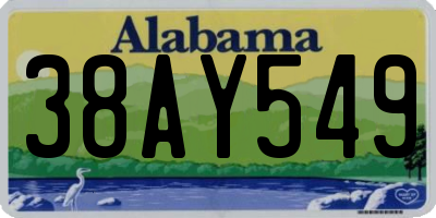 AL license plate 38AY549