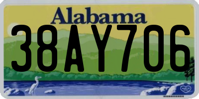 AL license plate 38AY706