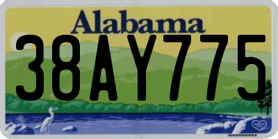 AL license plate 38AY775