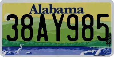 AL license plate 38AY985