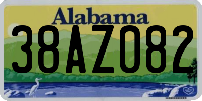 AL license plate 38AZ082
