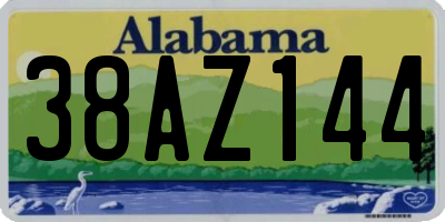 AL license plate 38AZ144