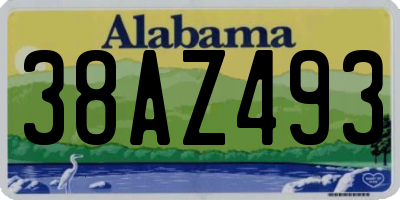 AL license plate 38AZ493