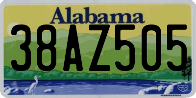 AL license plate 38AZ505