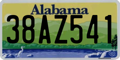 AL license plate 38AZ541