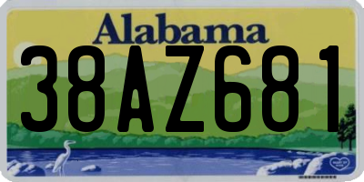 AL license plate 38AZ681