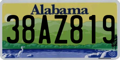 AL license plate 38AZ819