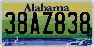AL license plate 38AZ838